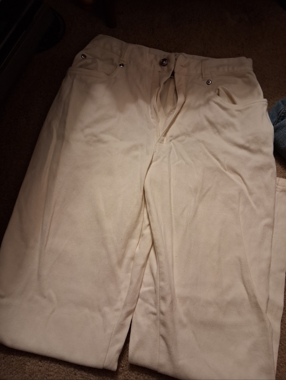 Christina Women's Cream Straight-Leg Chinos